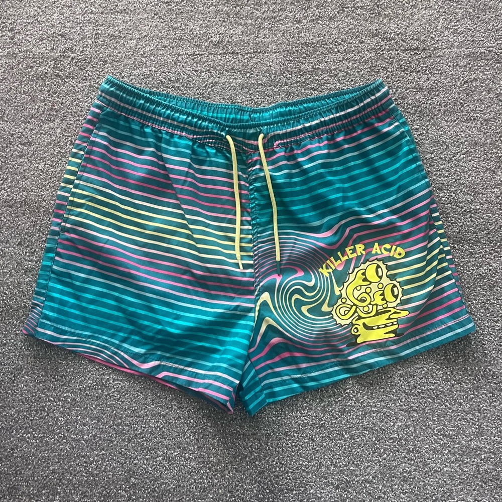 Killer Acid Swim Shorts Board Shorts Striped XL - Picture 2 of 8